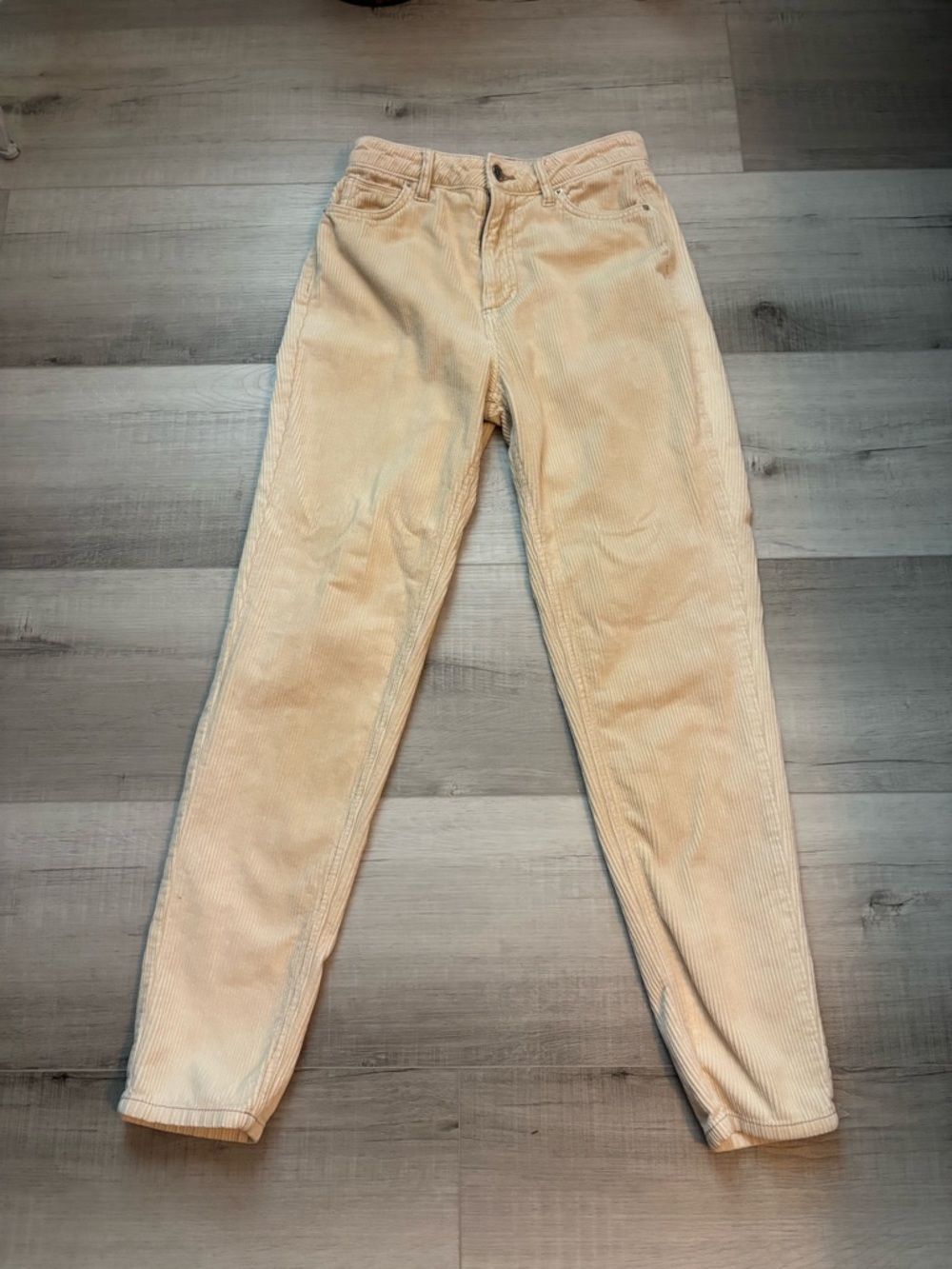 BDG High Rise Mom Corduroy Pants Cream Ivory Size 27